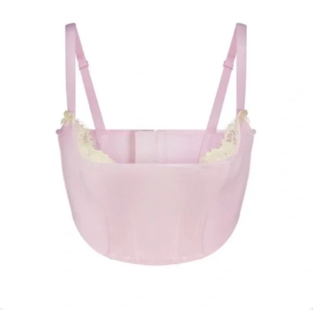 SKIMS Pink Lace-Trim Bralette